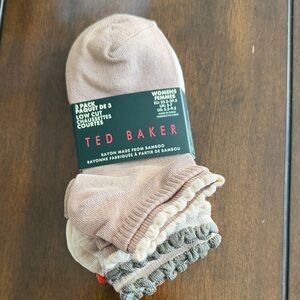 Ted Baker Women's Casual Socks - 3 Pack - Beige and Gray